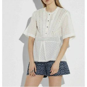 COACH White Lace Blouse